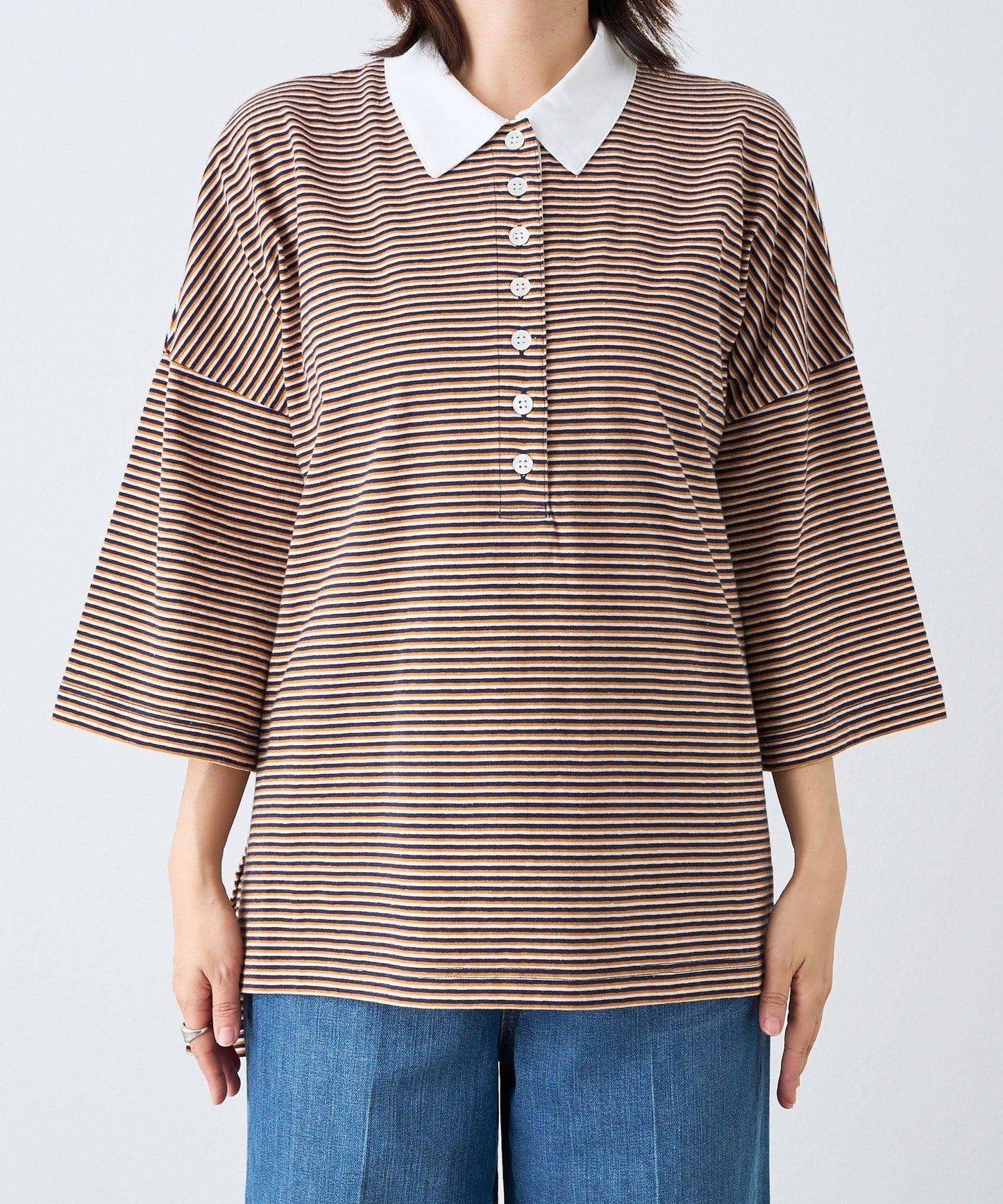 RIVE DROITE 多色條紋Polo衫