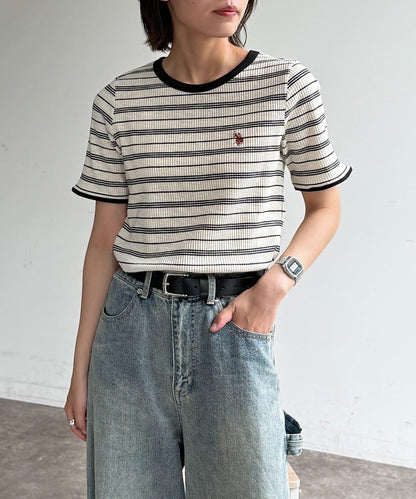 U.S. POLO ASSN. 圓領短袖羅紋T恤