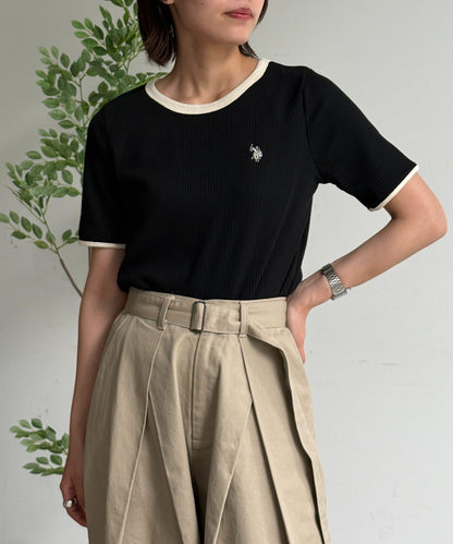U.S. POLO ASSN. 圓領短袖羅紋T恤