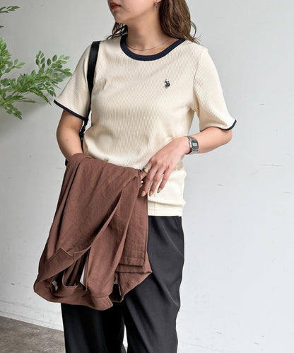 U.S. POLO ASSN. 圓領短袖羅紋T恤