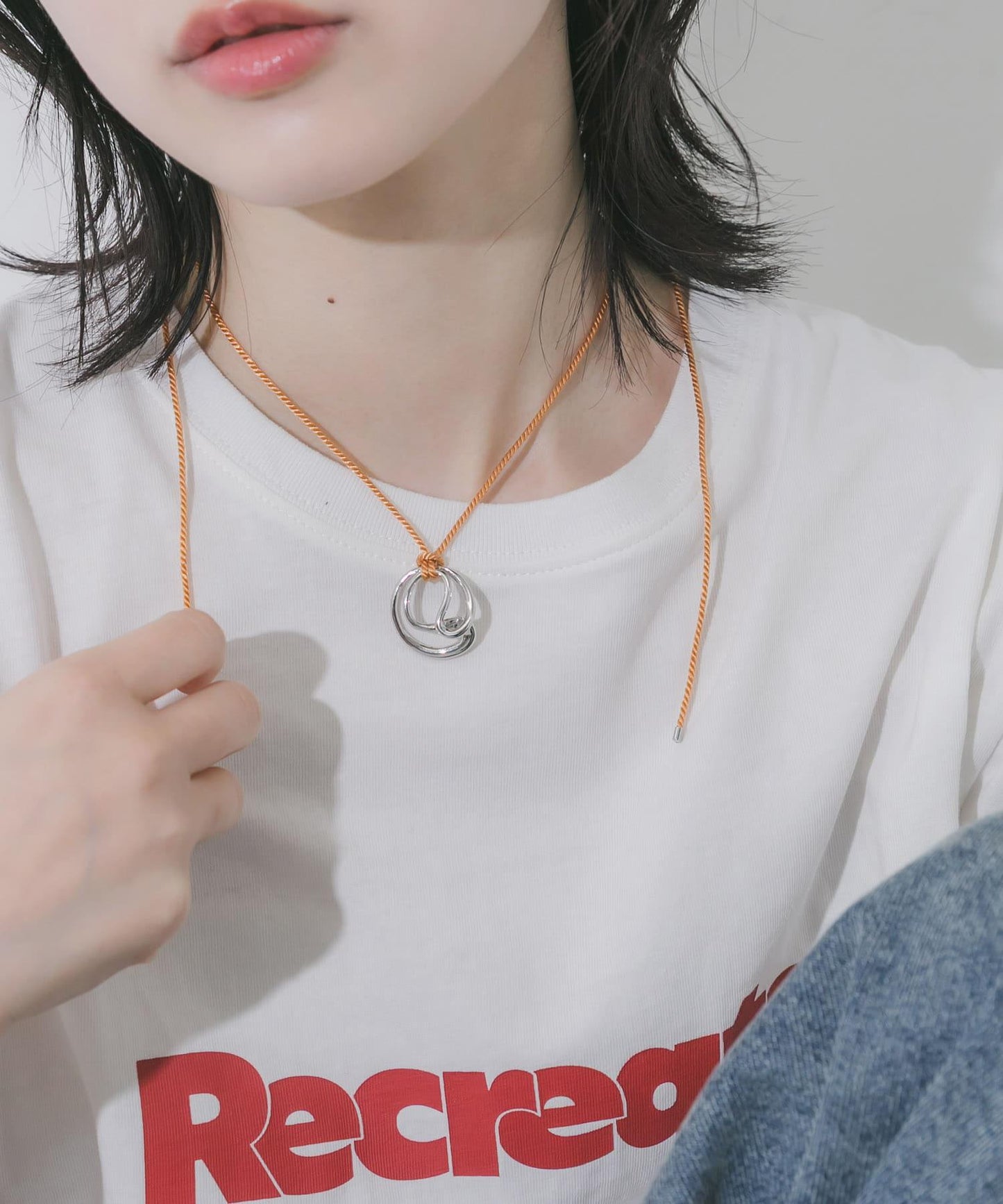 金屬裝飾 彩色繩 Choker 項鍊