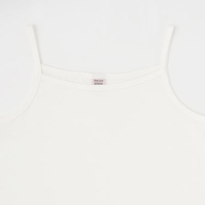 2WAY荷葉邊設計 襯衫與吊帶背心套裝
