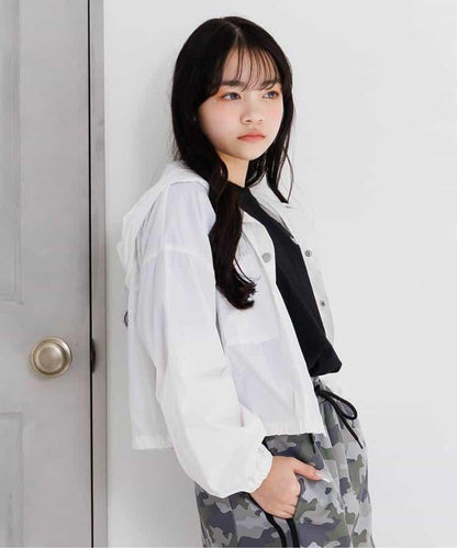 防曬 清涼觸感 防潑水 透感連帽外套