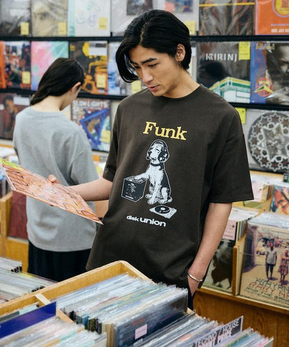 限定聯名 diskunion×FREAK'S STORE 寬鬆版型 比格犬印花 圓領 T恤