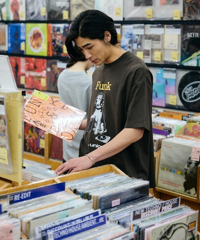 限定聯名 diskunion×FREAK'S STORE 寬鬆版型 比格犬印花 圓領 T恤