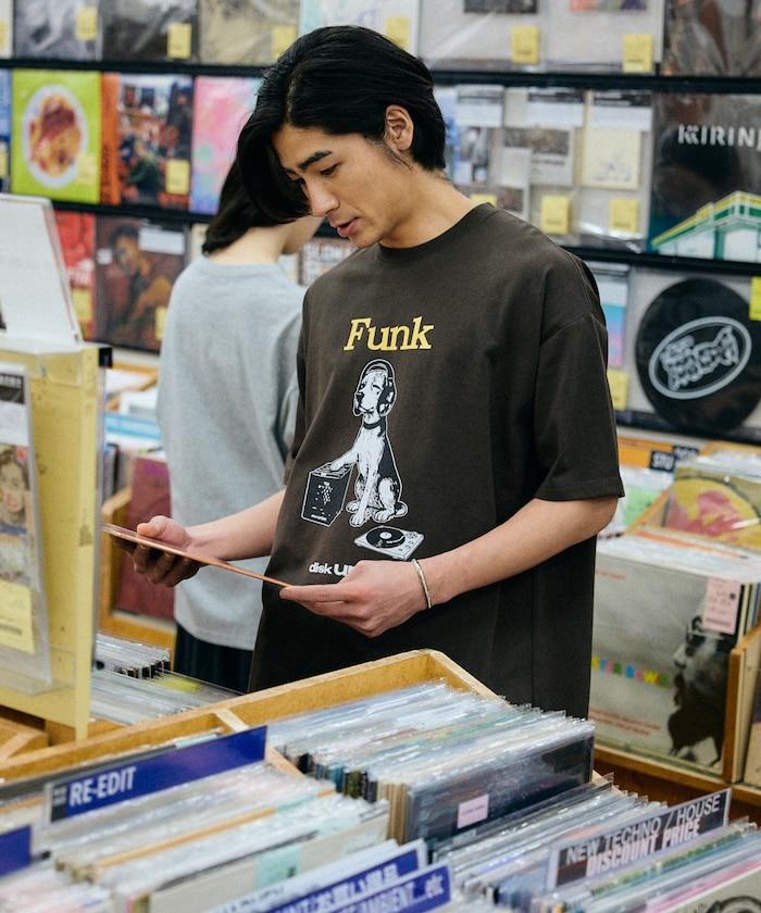 限定聯名 diskunion×FREAK'S STORE 寬鬆版型 比格犬印花 圓領 T恤
