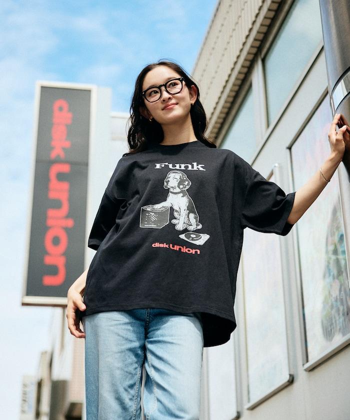 限定聯名 diskunion×FREAK'S STORE 寬鬆版型 比格犬印花 圓領 T恤