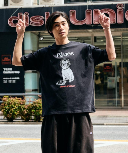 diskunion×FREAK'S STORE 聯名 寬鬆廓形 法鬥印花 圓領T恤