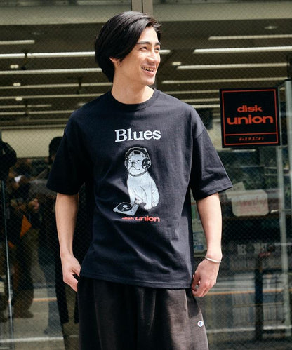 diskunion×FREAK'S STORE 聯名 寬鬆廓形 法鬥印花 圓領T恤