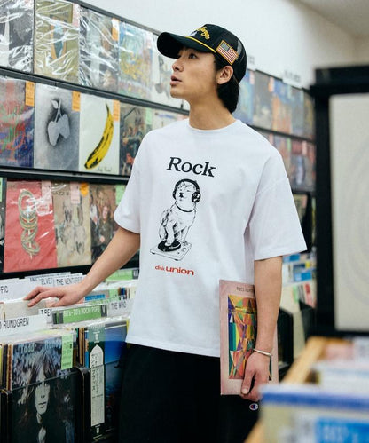 diskunion×FREAK'S STORE  寬鬆廓形 柴犬印花 圓領T恤