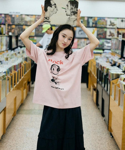 diskunion×FREAK'S STORE  寬鬆廓形 柴犬印花 圓領T恤