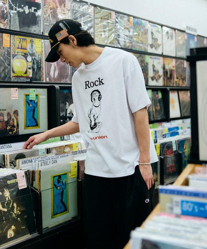 diskunion×FREAK'S STORE  寬鬆廓形 柴犬印花 圓領T恤