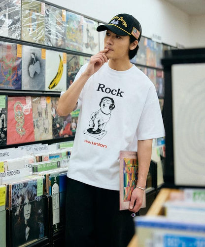 diskunion×FREAK'S STORE  寬鬆廓形 柴犬印花 圓領T恤