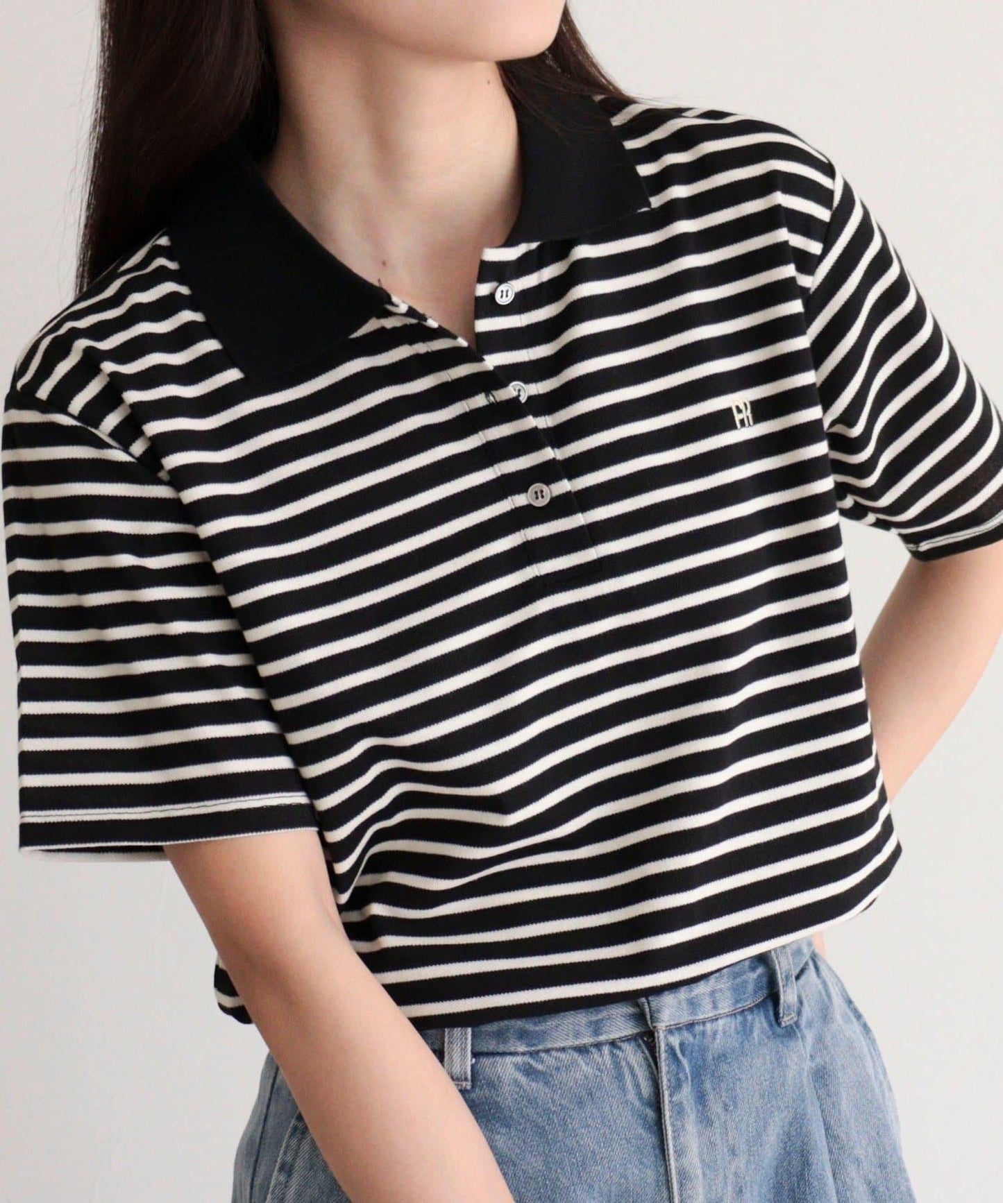FR刺繡棉質Polo衫