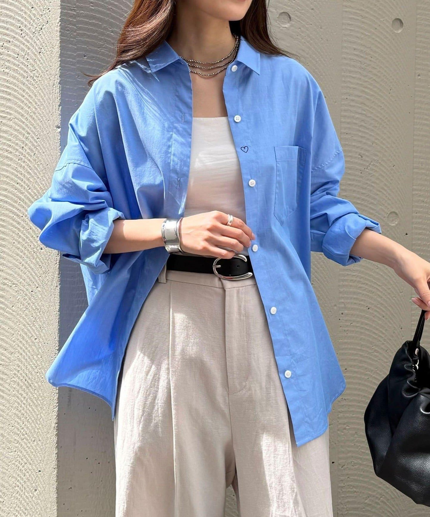 汗漬減輕處理 COTTON 寬鬆設計 外搭襯衫