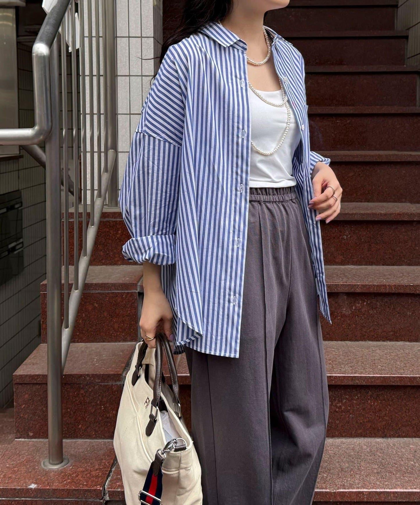 汗漬減輕處理 COTTON 寬鬆設計 外搭襯衫