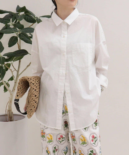 汗漬減輕處理 COTTON 寬鬆設計 外搭襯衫