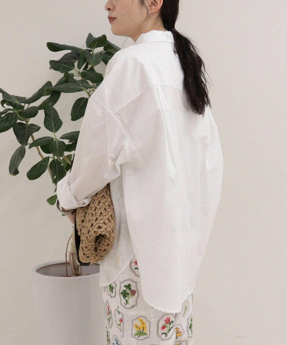 汗漬減輕處理 COTTON 寬鬆設計 外搭襯衫