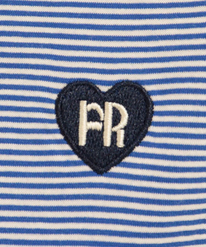 心形FR刺繡 亨利領 T恤