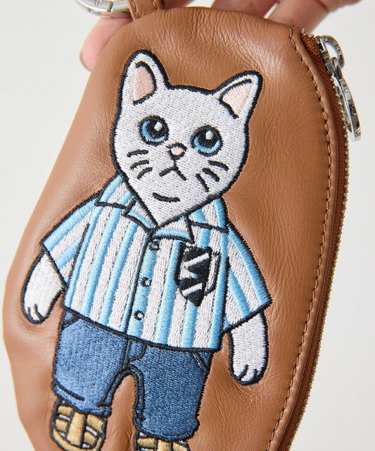 sampo×ear 刺繡 真皮 皮套
