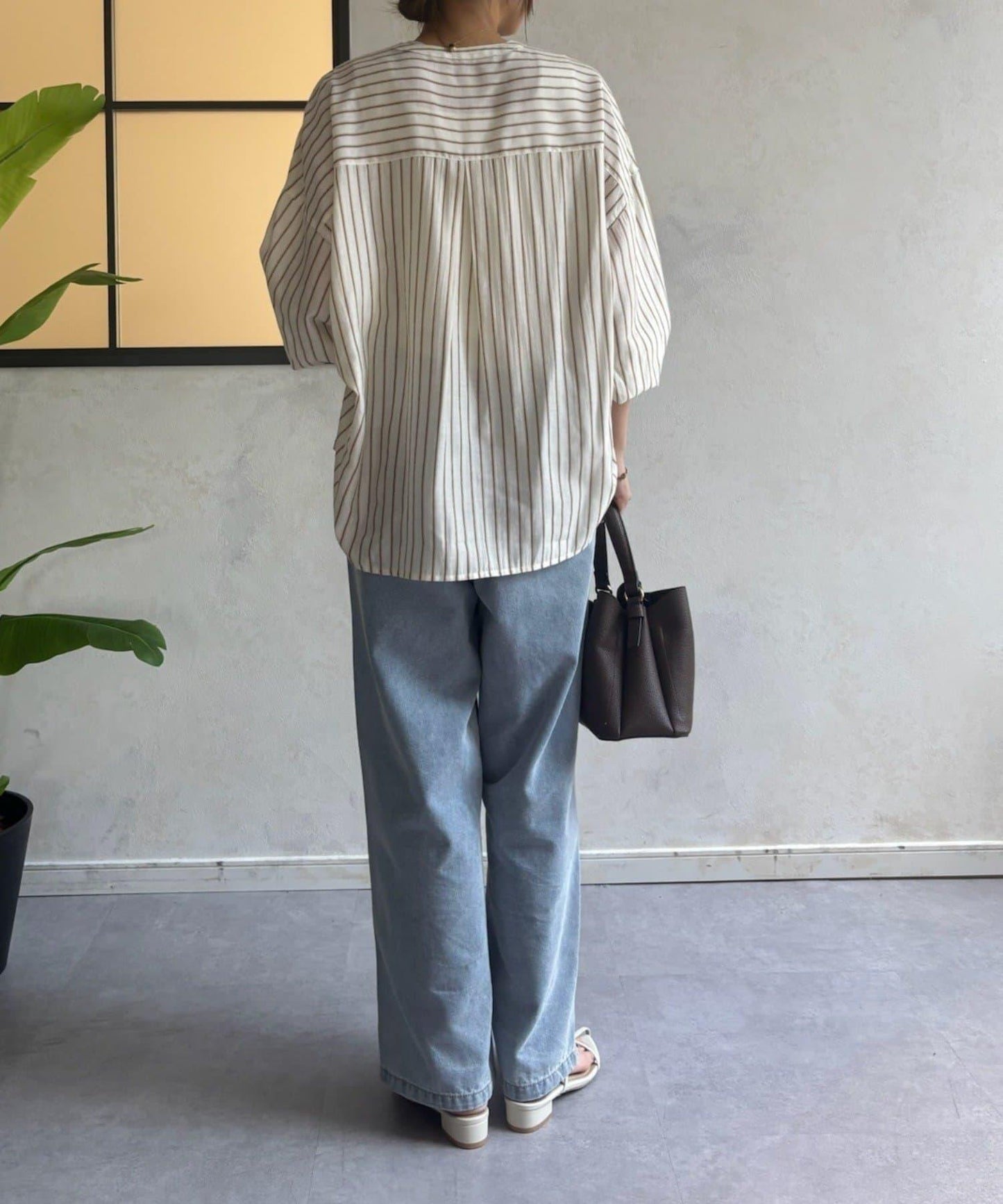 透視條紋襯衫