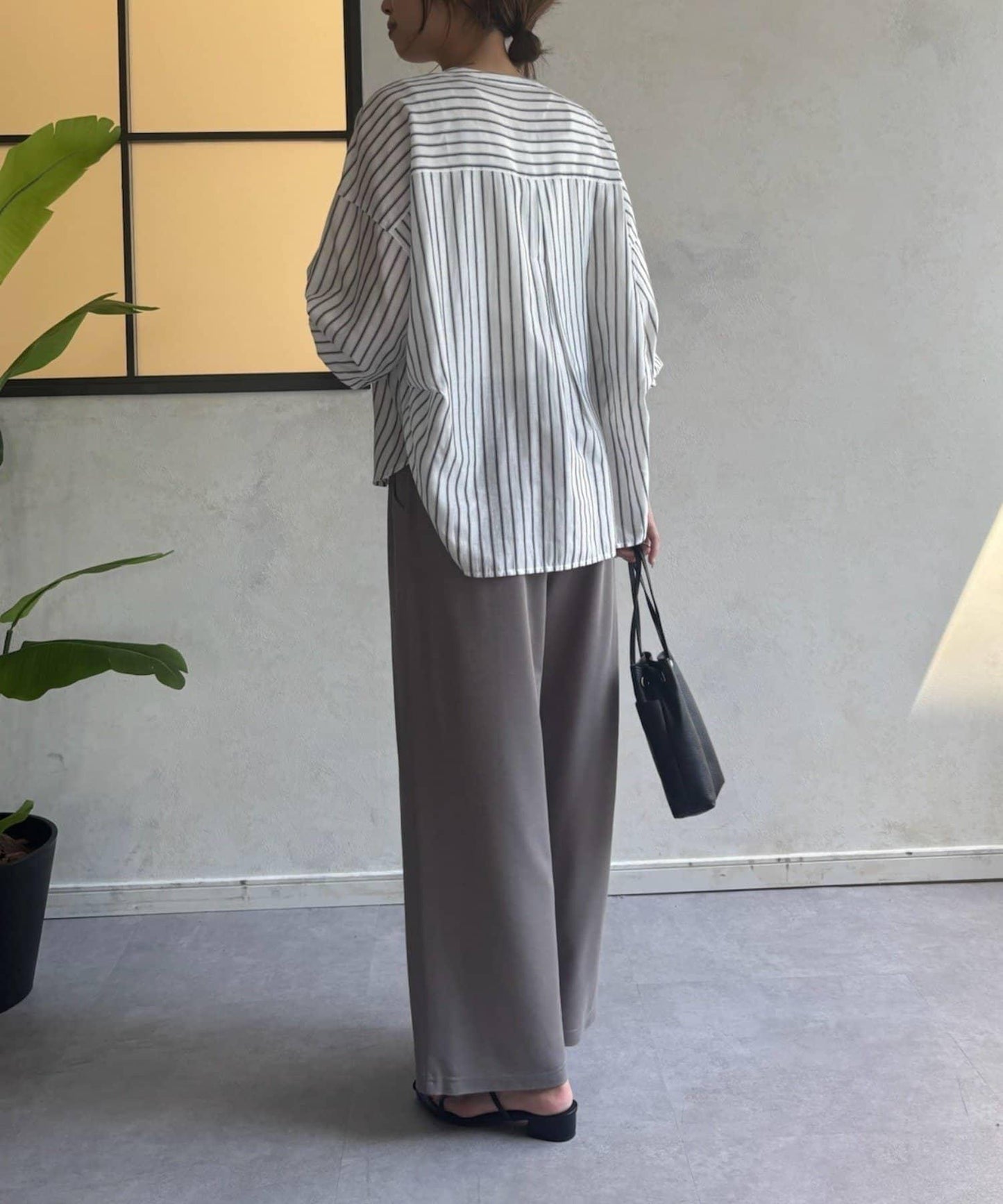 透視條紋襯衫