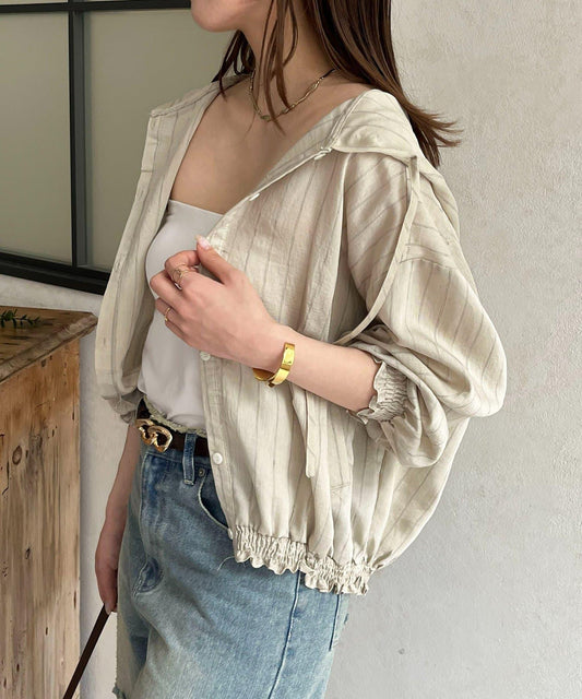 條紋連帽夾克