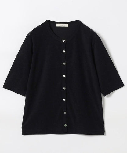 PILE HALF SLEEVE CARDIGAN