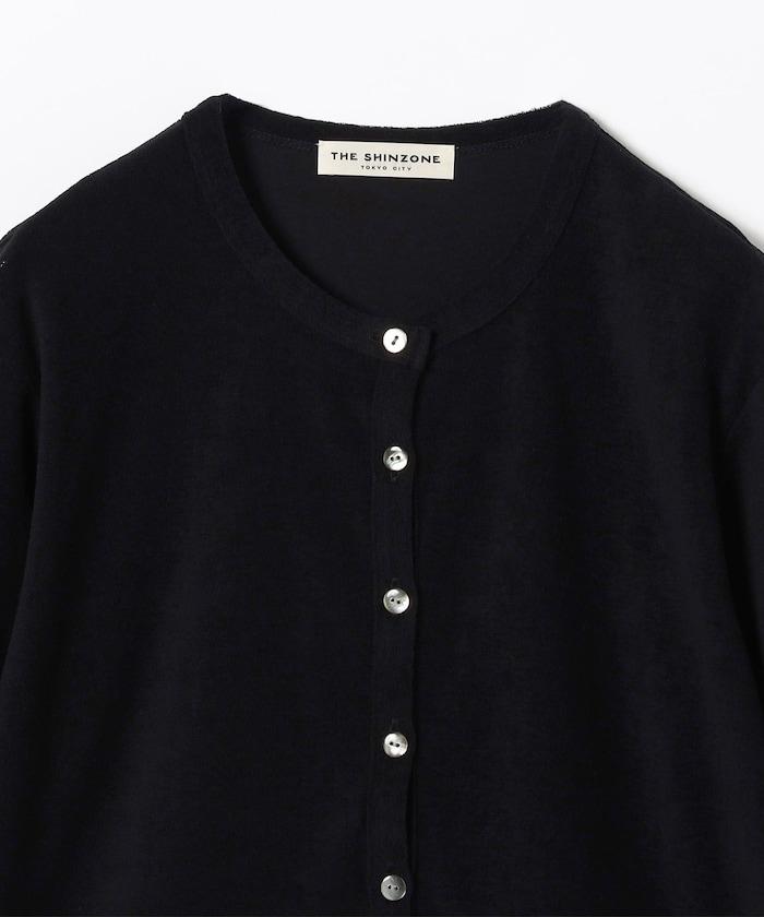 PILE HALF SLEEVE CARDIGAN