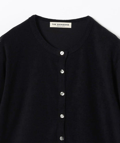 PILE HALF SLEEVE CARDIGAN