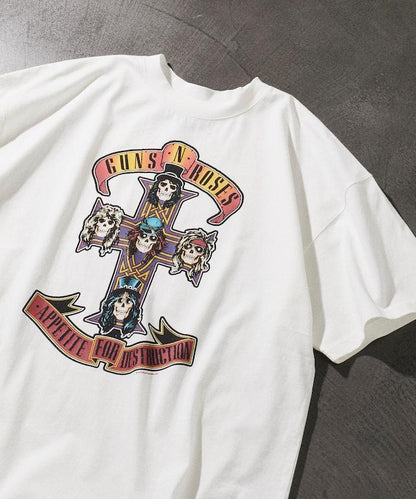 GUNS N ROSES 前幅印花 圓領 T恤