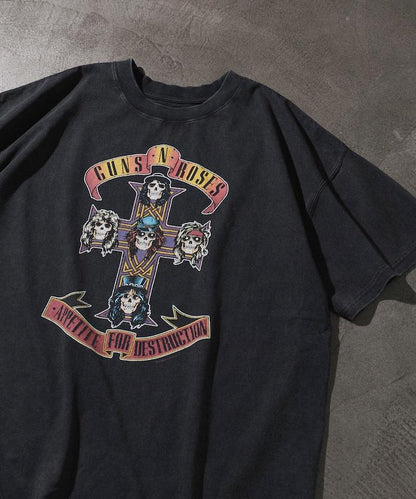 GUNS N ROSES 前幅印花 圓領 T恤