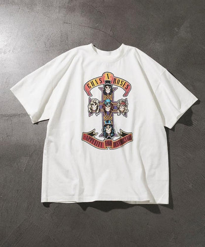 GUNS N ROSES 前幅印花 圓領 T恤