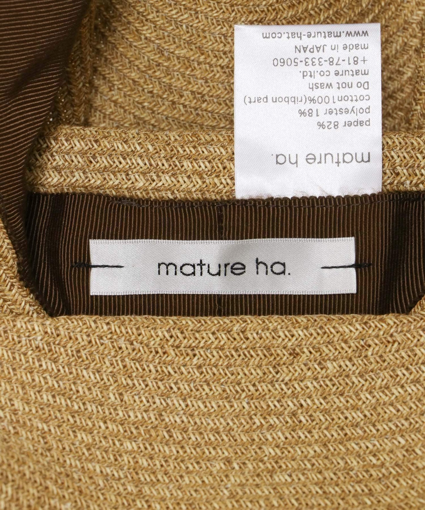 mature ha. BOXED HAT 11CM RIBBON 帽子