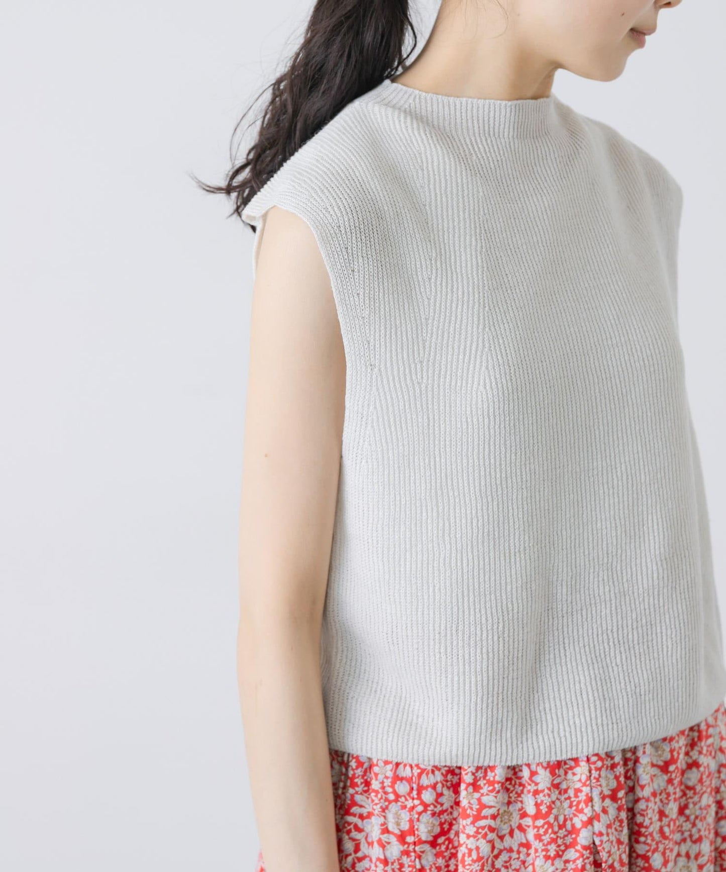 unfil FRENCH LINEN KNIT 背心