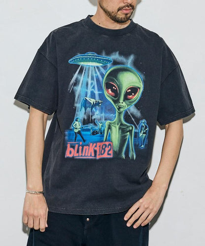 【EXCLUSIVE】 BLINK182 alien print Tee 圓領 外星人印花 T恤