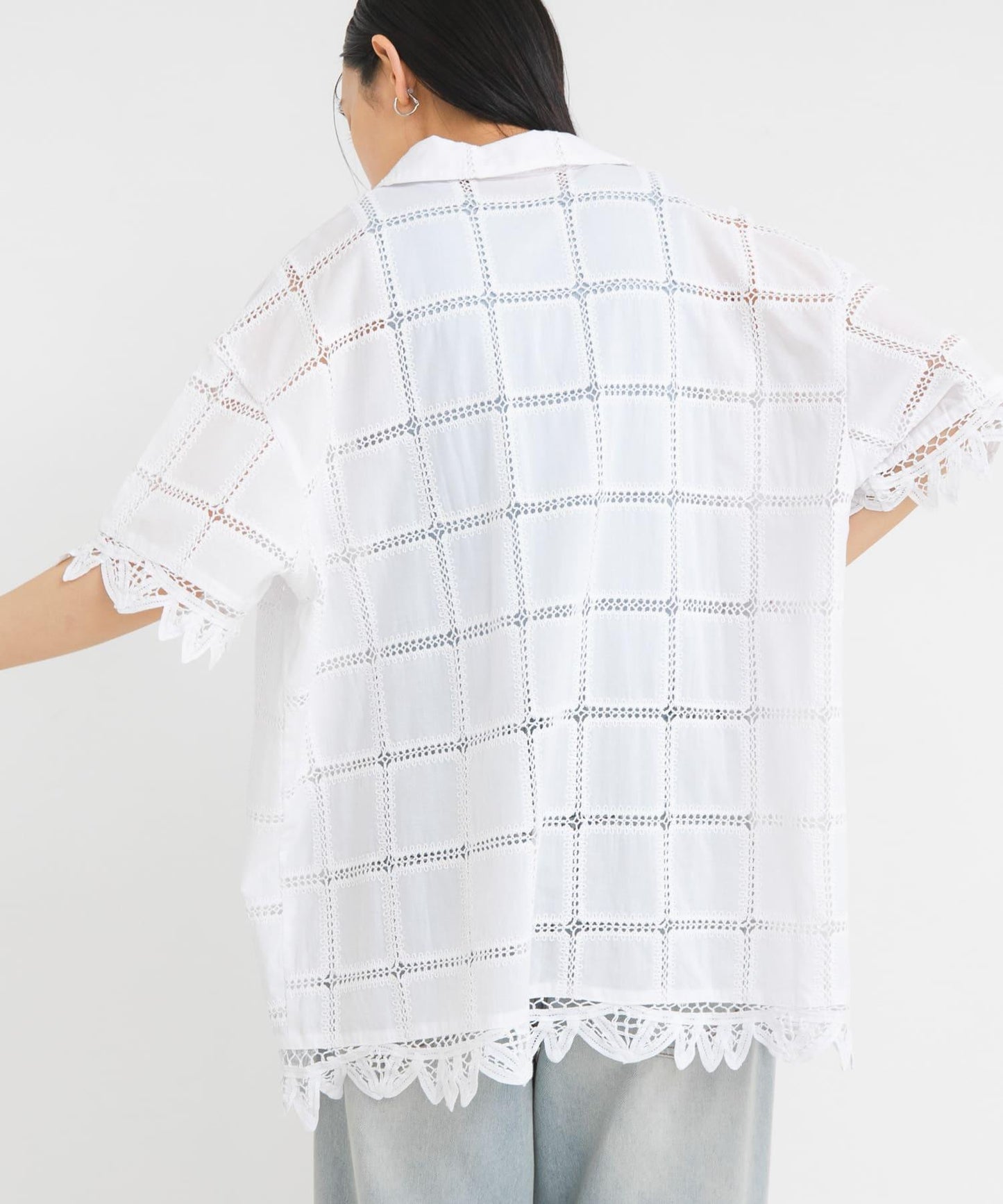 鏤空刺繡襯衫