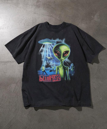 【EXCLUSIVE】 BLINK182 alien print Tee 圓領 外星人印花 T恤