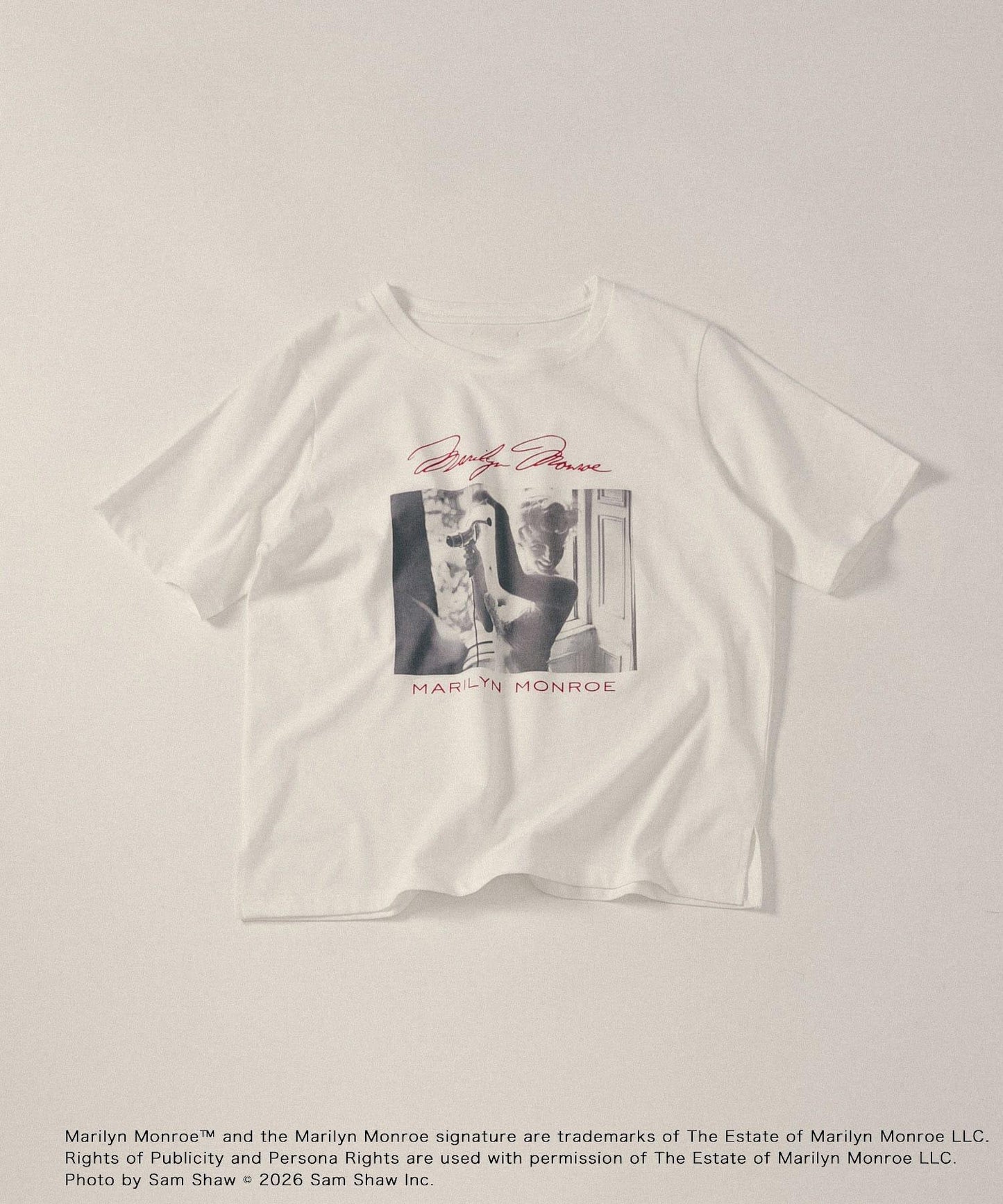 聯名 MARILYNMONROE×SENSE OF PLACE 圖案印花短袖T恤