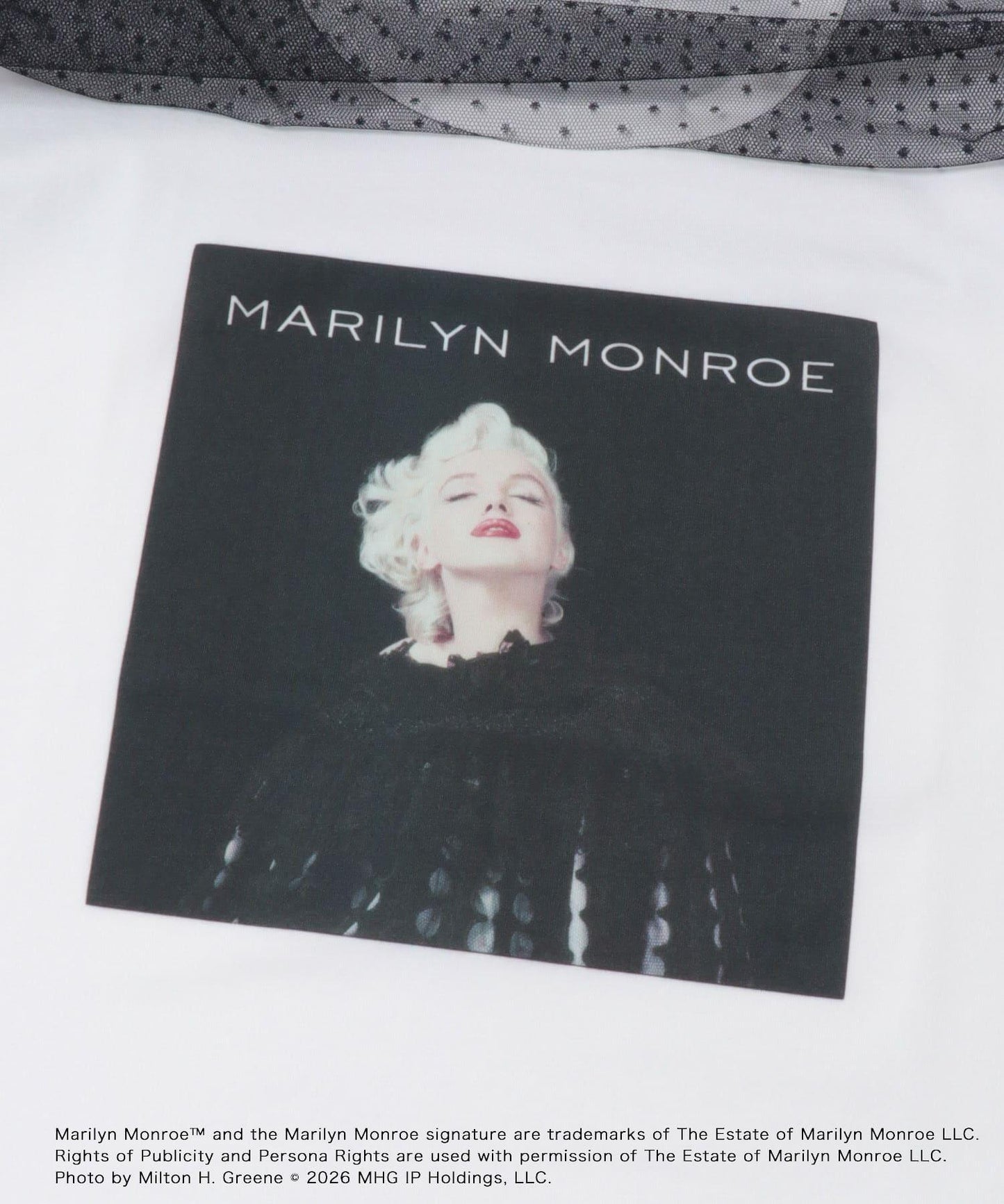 MARILYNMONROE×SENSE OF PLACE 網紗圖案T恤 特別款