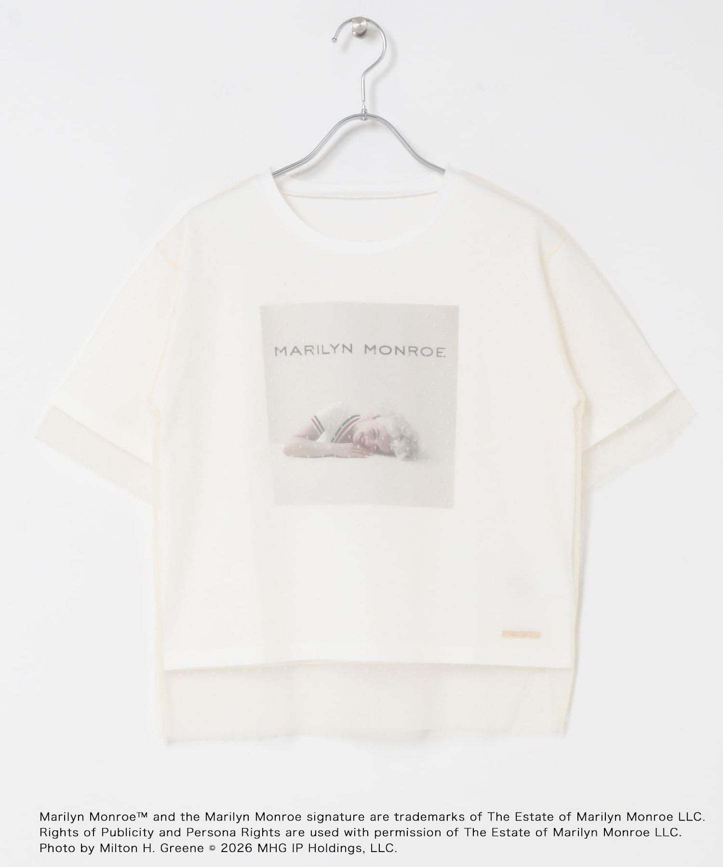 MARILYNMONROE×SENSE OF PLACE 網紗圖案T恤 特別款