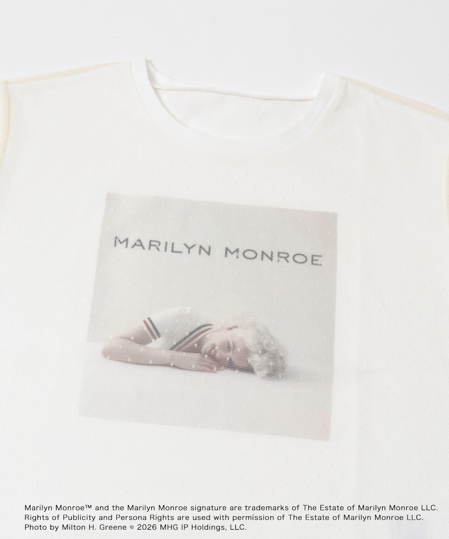 MARILYNMONROE×SENSE OF PLACE 網紗圖案T恤 特別款