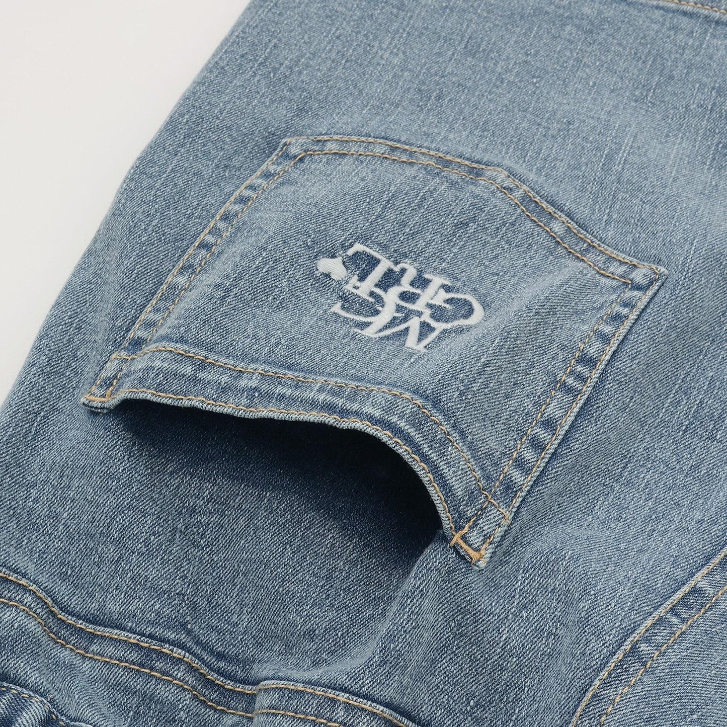 milky coast Logo刺繡 牛仔短褲
