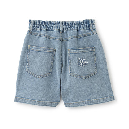 milky coast Logo刺繡 牛仔短褲
