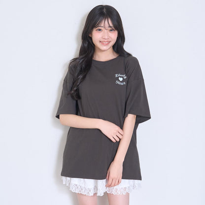 100%純棉 GOODPRICE 寬鬆 立體後背Logo 半袖T恤
