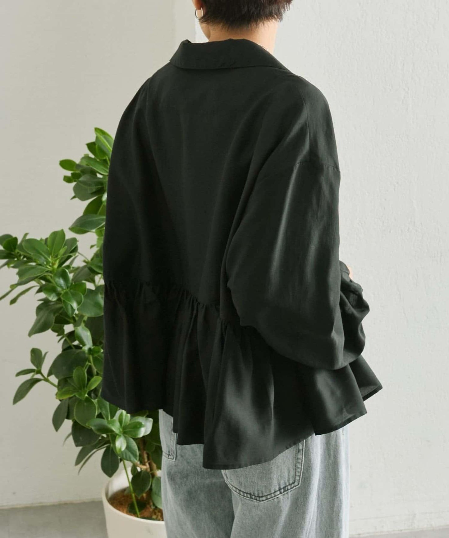 《透け感/ペプラムシルエット》 透視感 荷葉擺廓形 荷葉邊 襯衫式夾克 SUM1 STYLE
