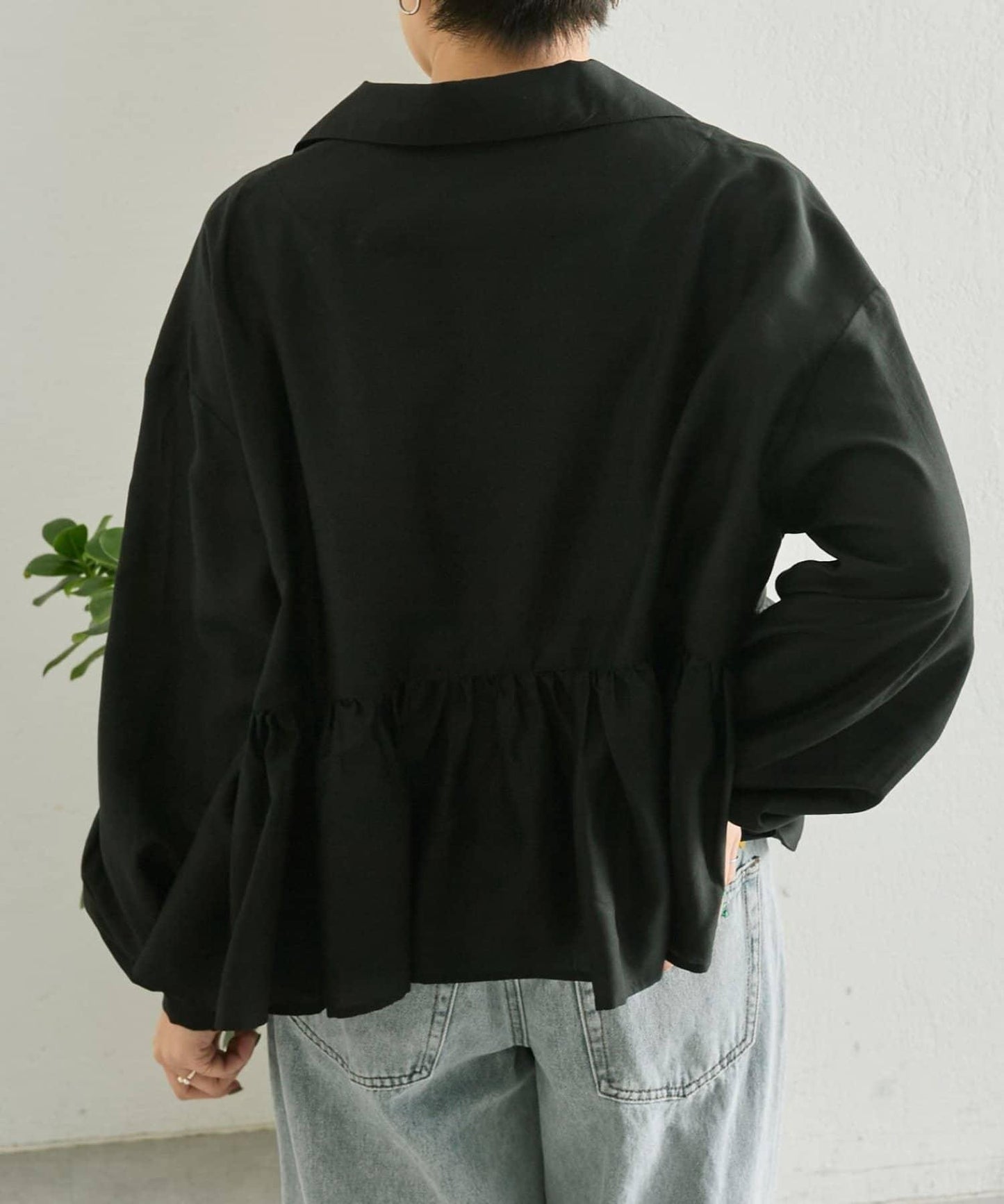 《透け感/ペプラムシルエット》 透視感 荷葉擺廓形 荷葉邊 襯衫式夾克 SUM1 STYLE