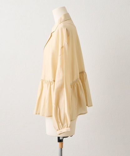 《透け感/ペプラムシルエット》 透視感 荷葉擺廓形 荷葉邊 襯衫式夾克 SUM1 STYLE