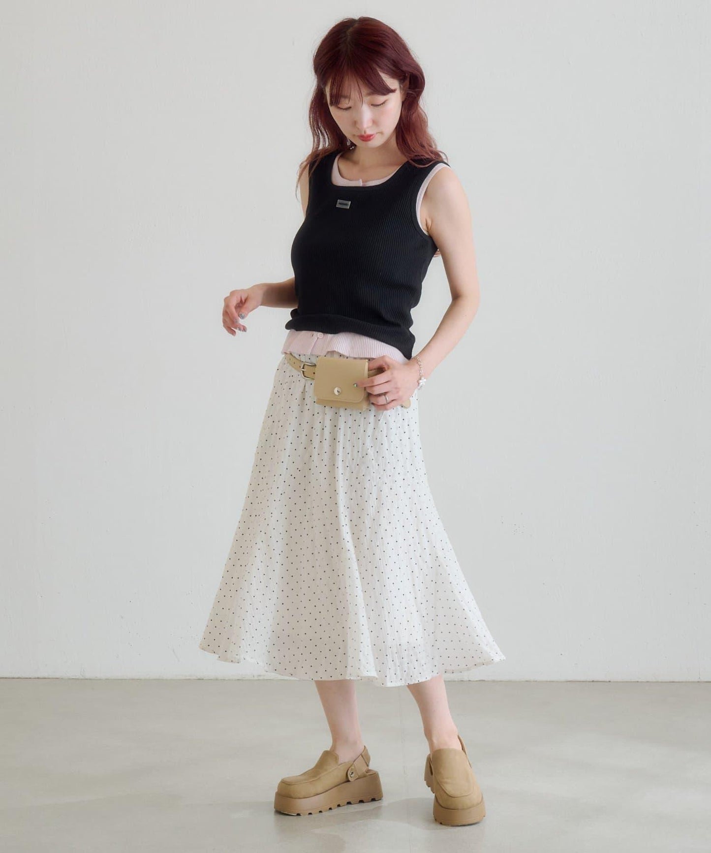 前後兩穿 橡膠標籤裝飾 背心