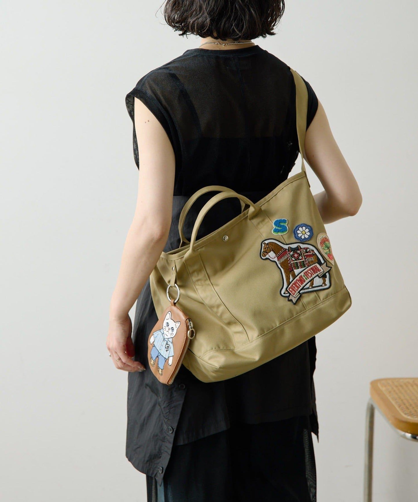 sampo×ear 聯名 聚酯帆布 A4尺寸托特包